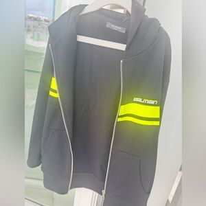 Boys black Balmain sweater with zip